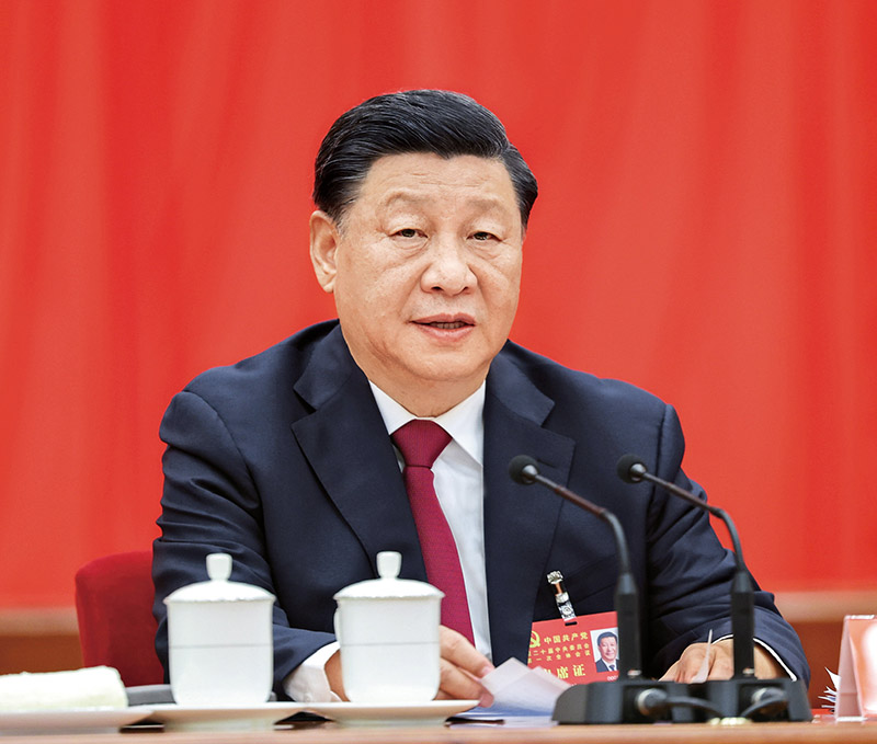 习近平:为实现党的二十大确定的目标任务而团结奋斗